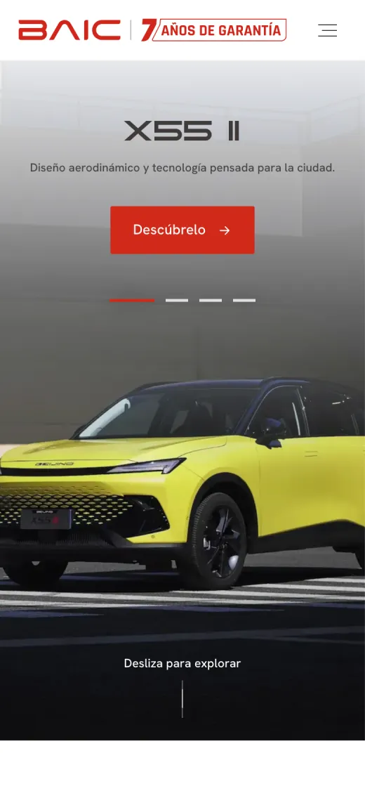 Versión móvil de BAIC Panamá · Motion Motors