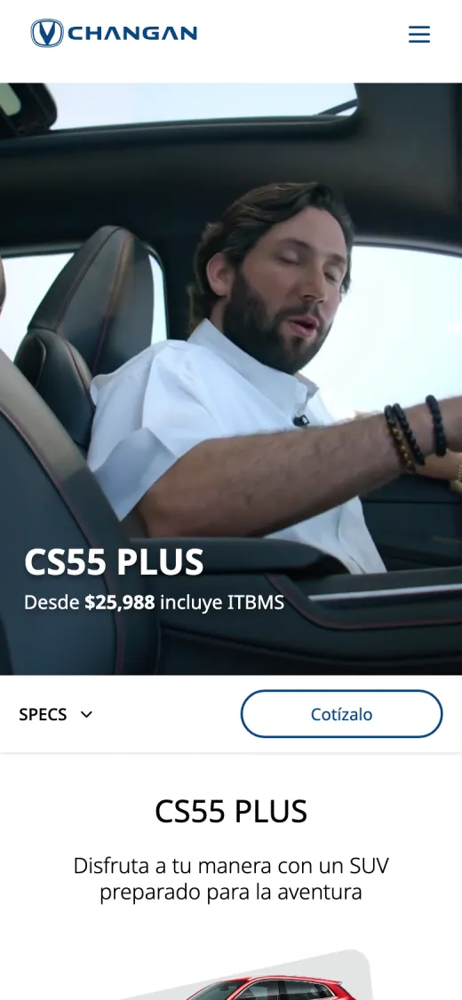 Versión móvil de Changan Panamá